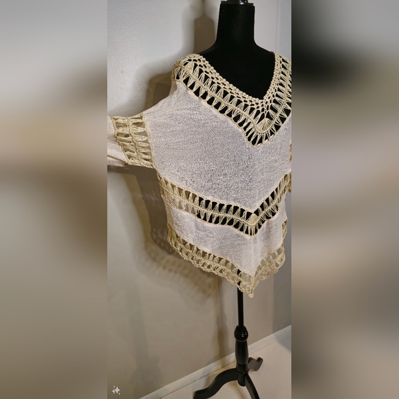 Rue 21 Macreme Boho Cream Color Top - Picture 4 of 12